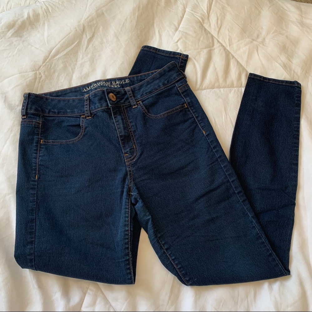 Blue Super Stretchy American Eagle Jeans